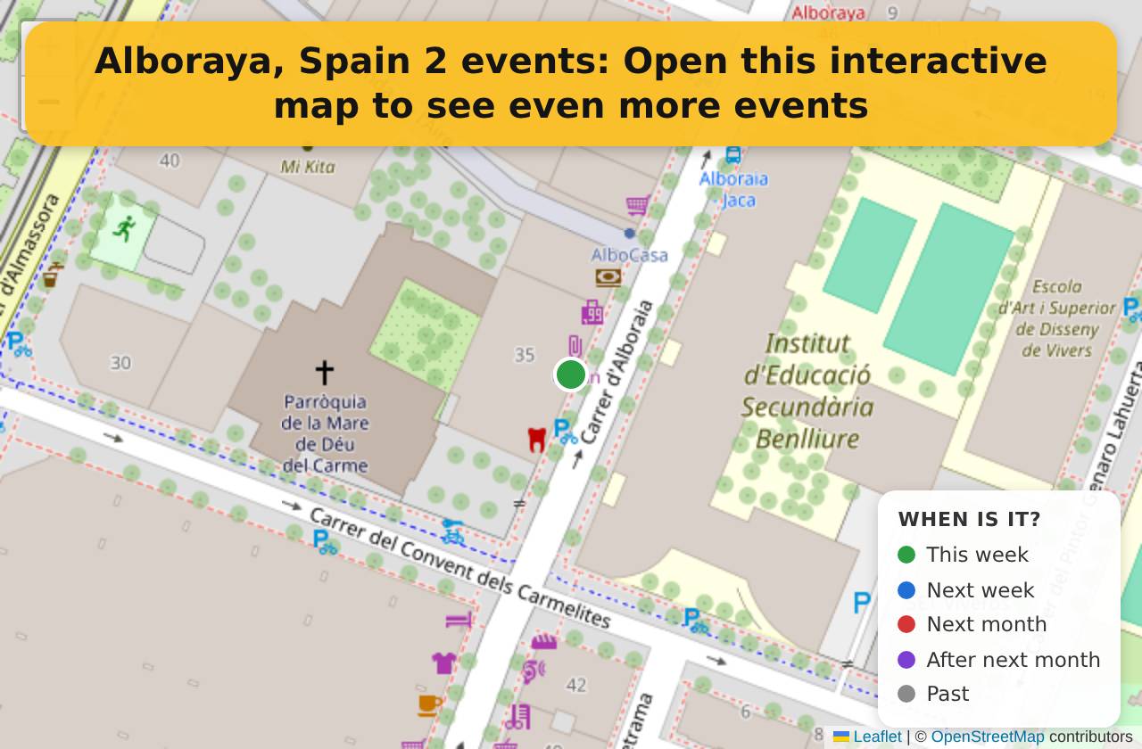 Map of events in Alboraya, Spain on the interactive EVENTULIST map