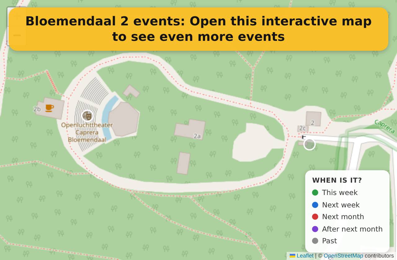 Map of events in Bloemendaal on the interactive EVENTULIST map