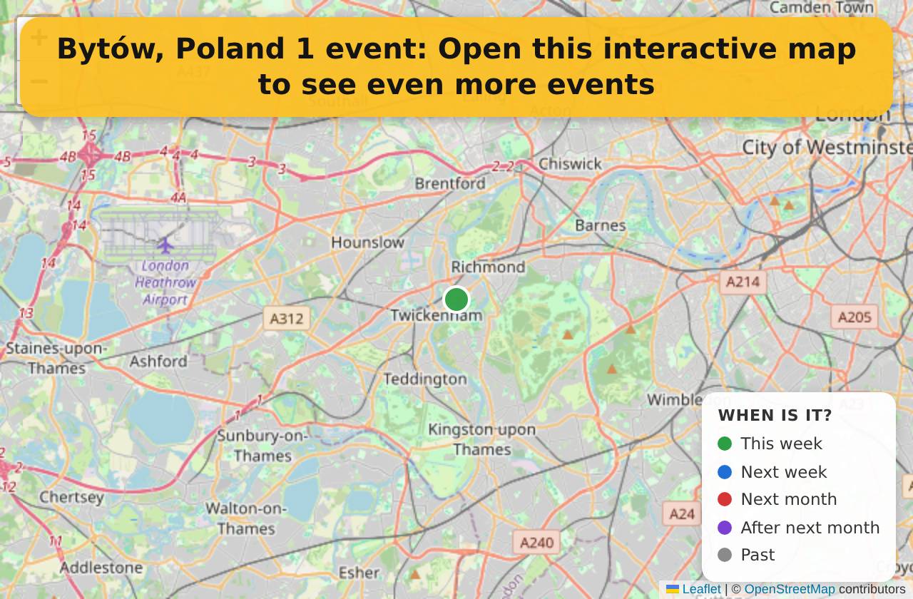 Map of events in Bytów, Poland on the interactive EVENTULIST map