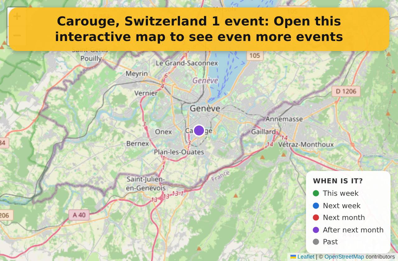Map of events in Carouge, Switzerland on the interactive EVENTULIST map