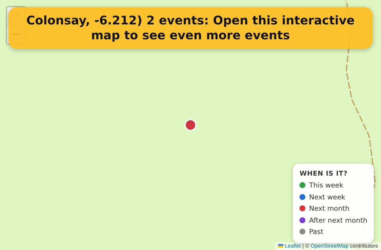Map of events in Colonsay, -6.212) on the interactive EVENTULIST map