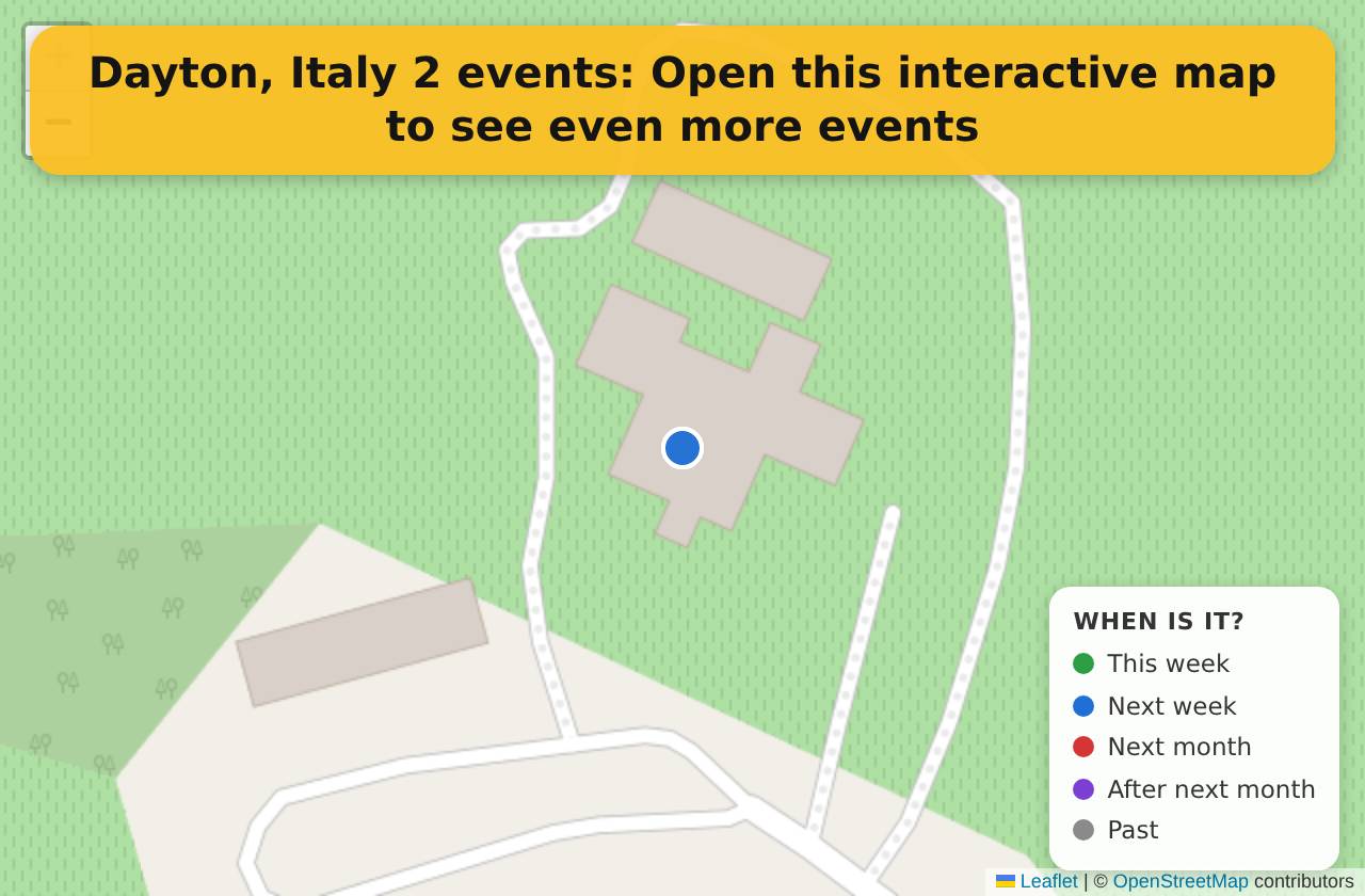 Map of events in Dayton, Italy on the interactive EVENTULIST map
