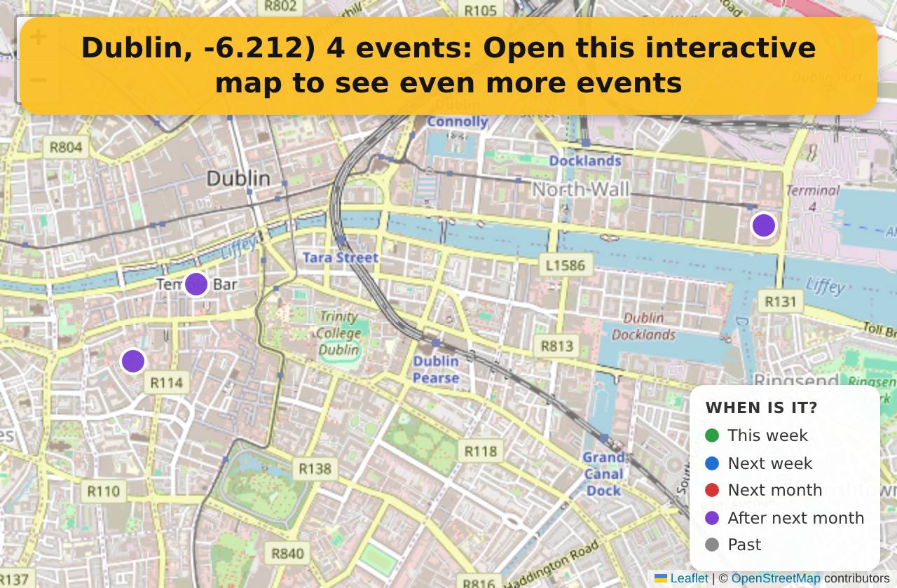 Map of events in Dublin, -6.212) on the interactive EVENTULIST map