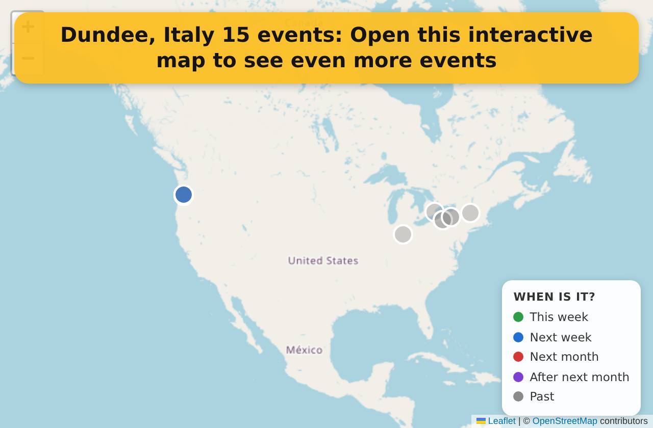 Map of events in Dundee, Italy on the interactive EVENTULIST map