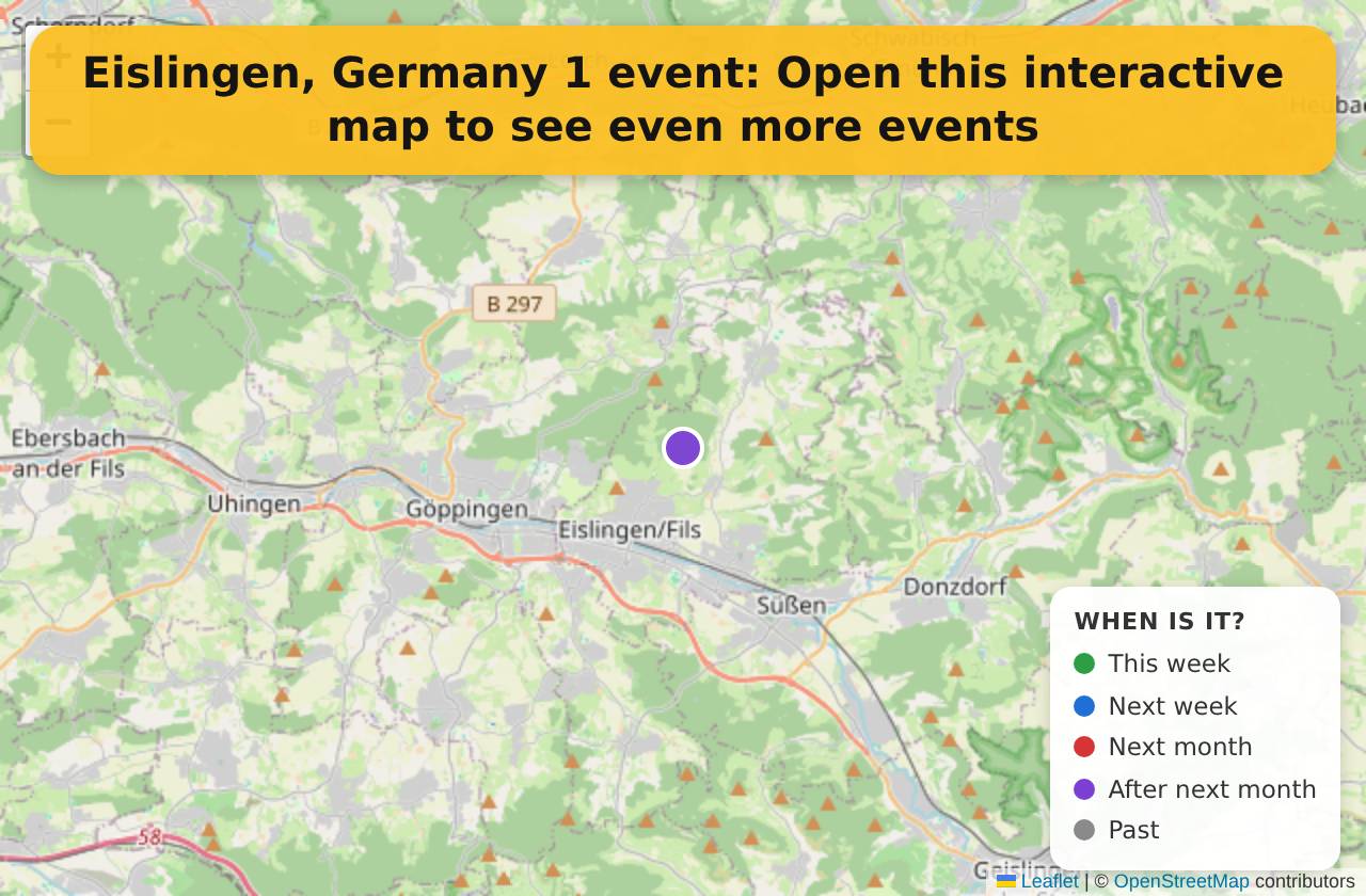 Map of events in Eislingen, Germany on the interactive EVENTULIST map