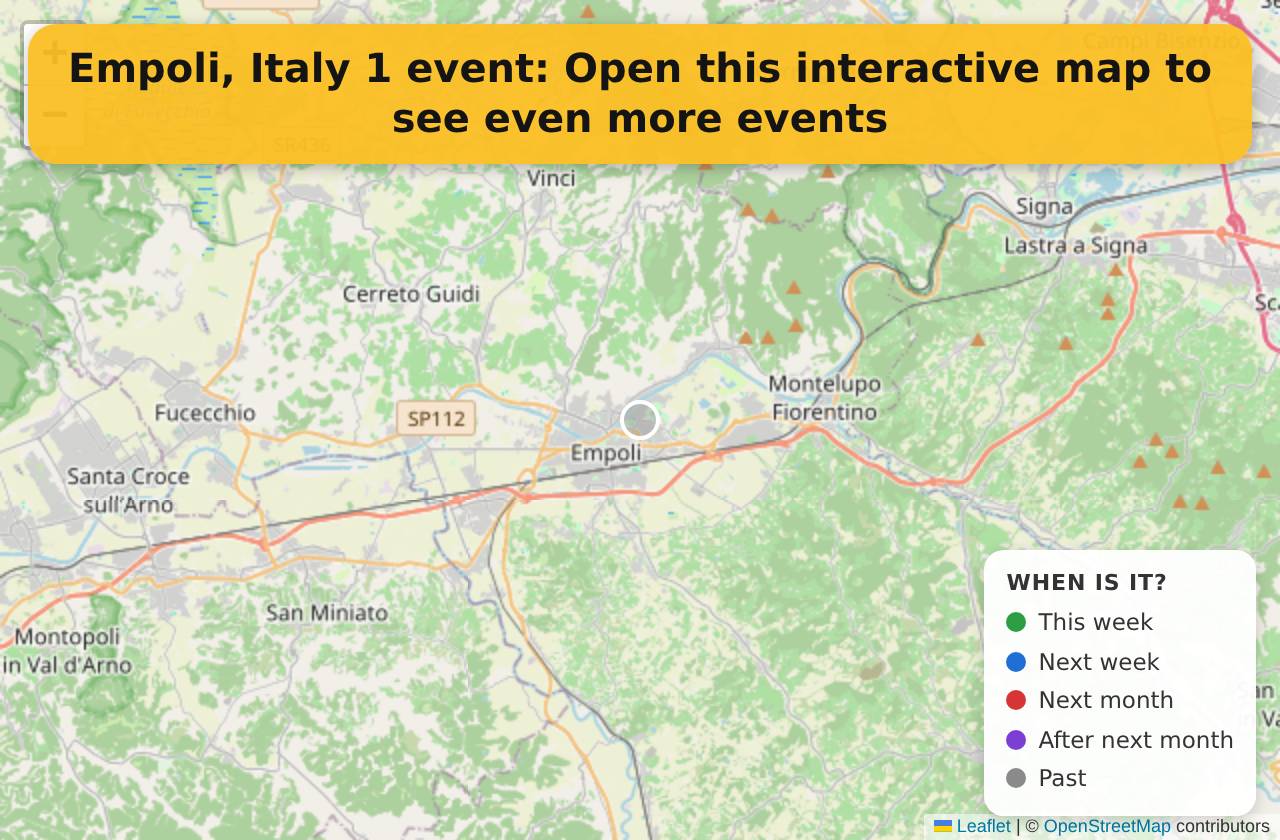 Map of events in Empoli, Italy on the interactive EVENTULIST map