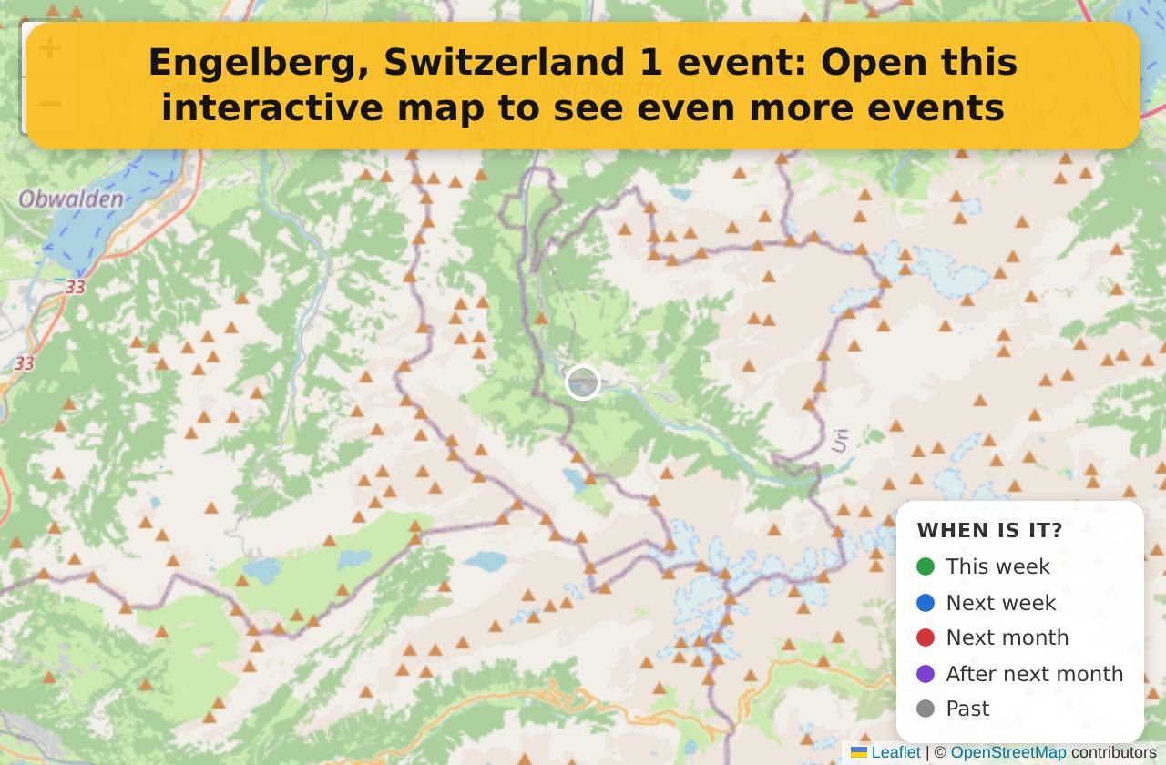 Map of events in Engelberg, Switzerland on the interactive EVENTULIST map