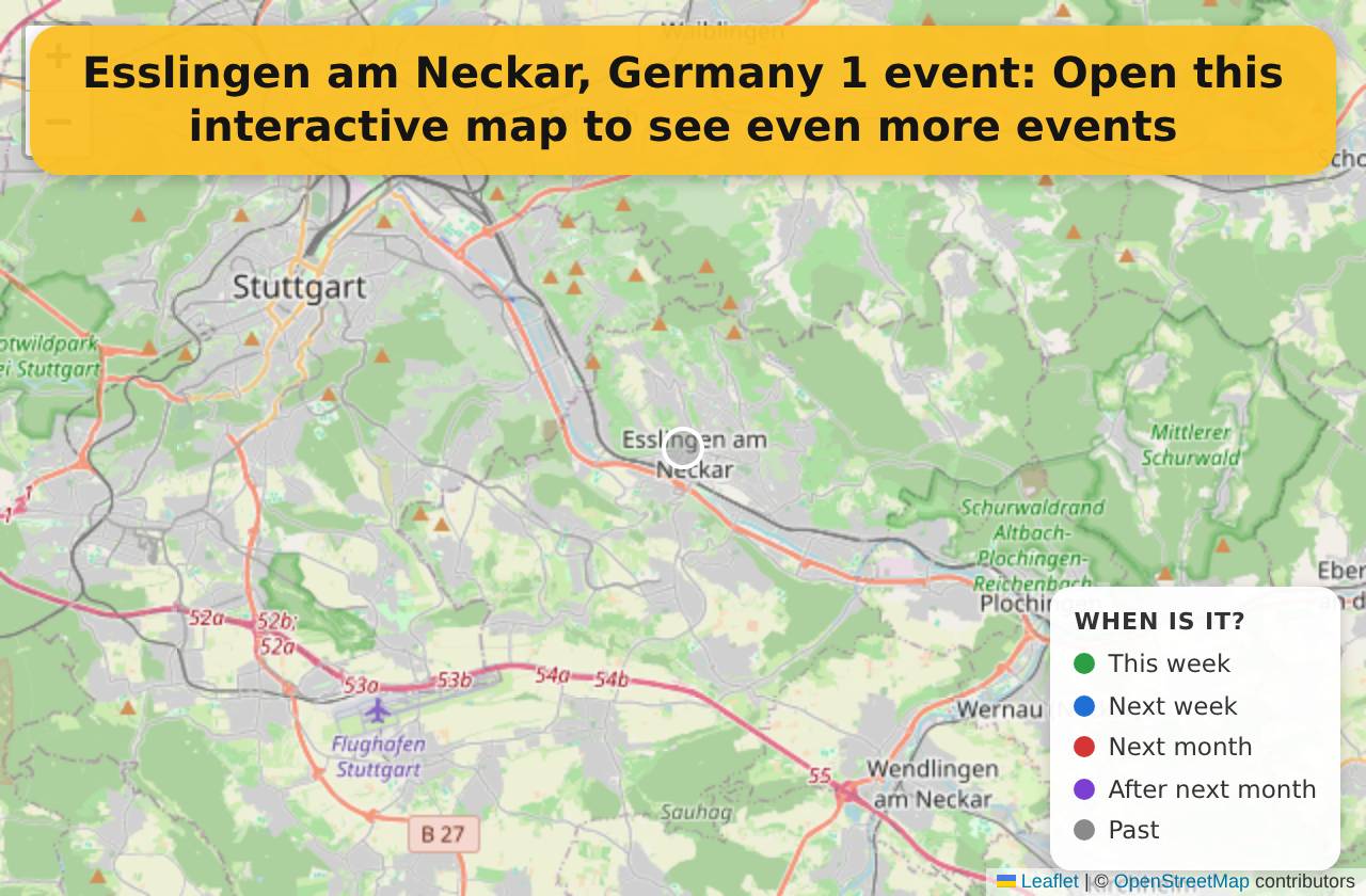 Map of events in Esslingen am Neckar, Germany on the interactive EVENTULIST map