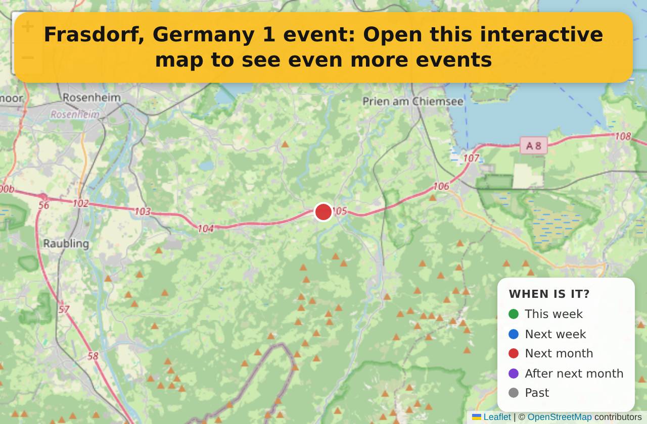 Map of events in Frasdorf, Germany on the interactive EVENTULIST map