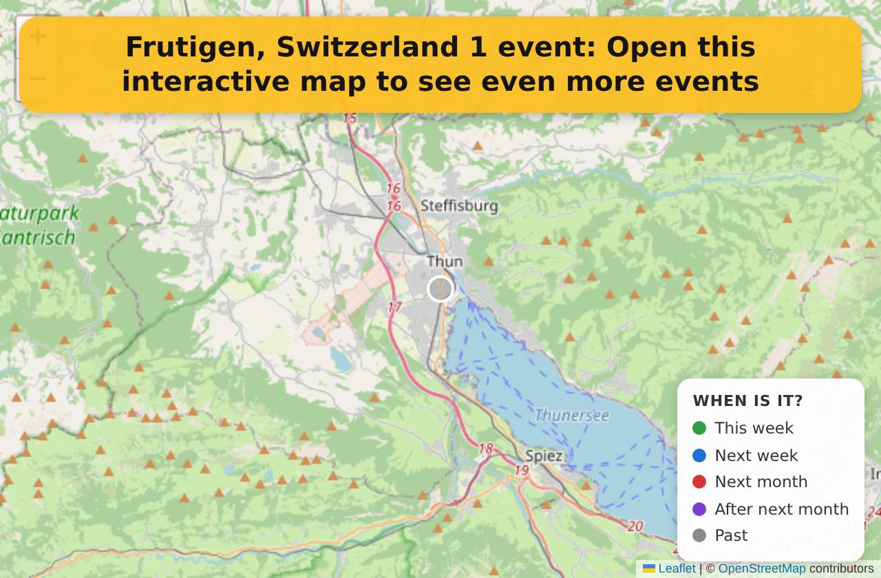 Map of events in Frutigen, Switzerland on the interactive EVENTULIST map