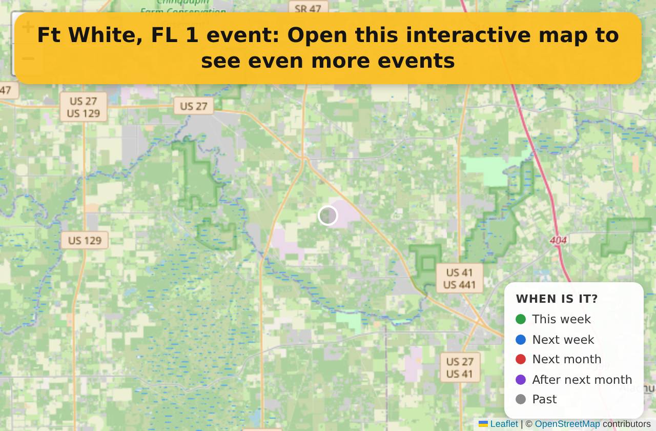 Map of events in Ft White, FL on the interactive EVENTULIST map
