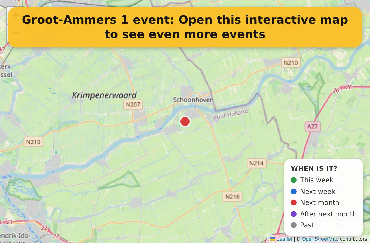 Map of events in Groot-Ammers on the interactive EVENTULIST map