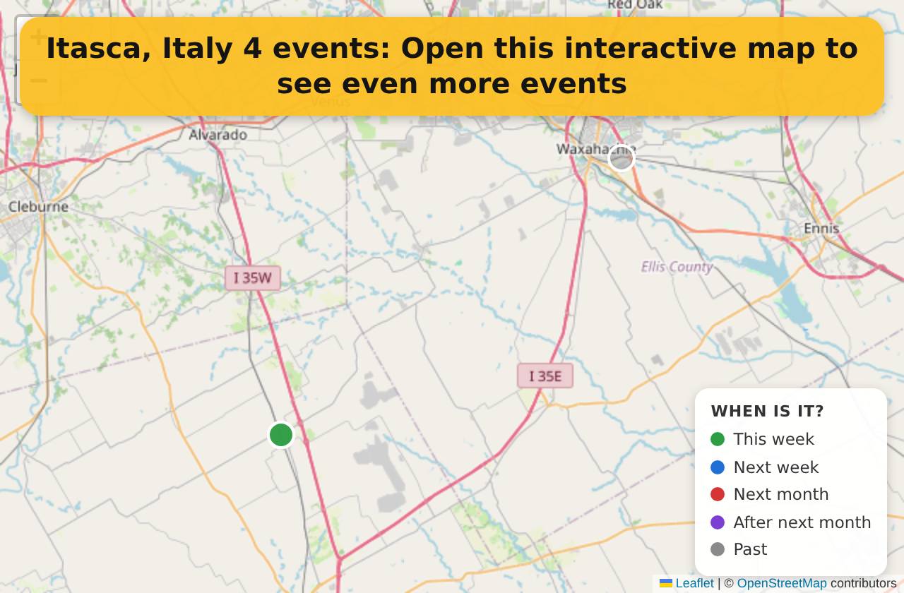 Map of events in Itasca, Italy on the interactive EVENTULIST map