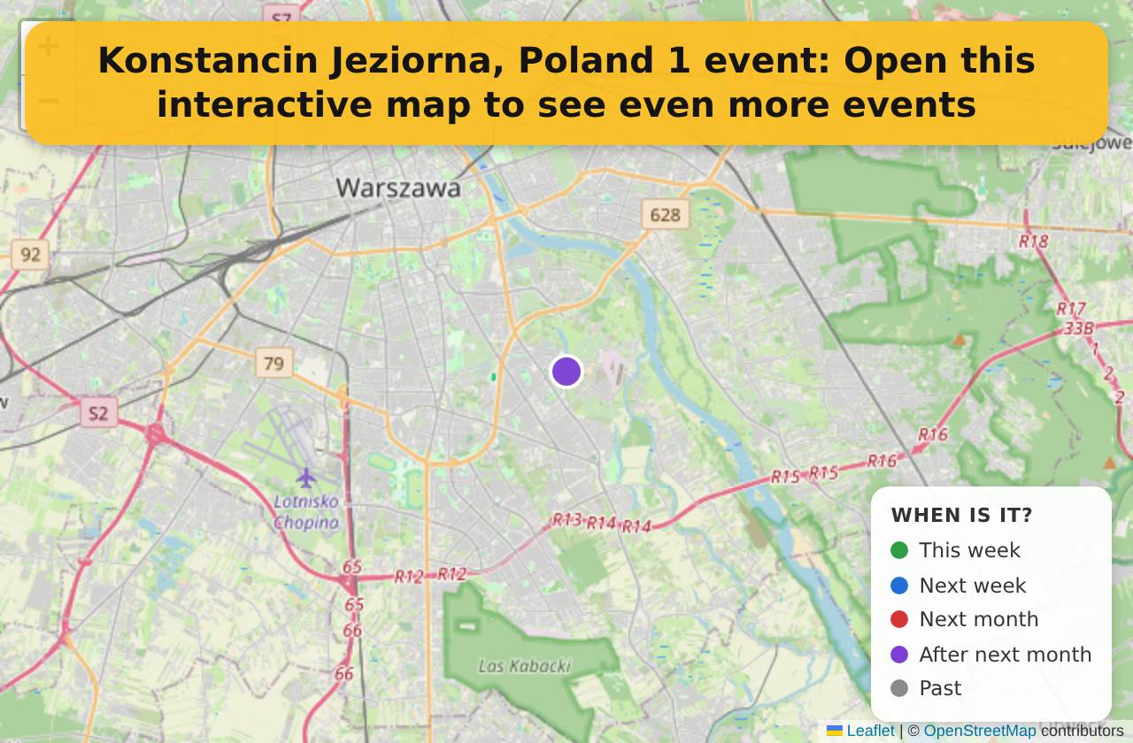 Map of events in Konstancin Jeziorna, Poland on the interactive EVENTULIST map