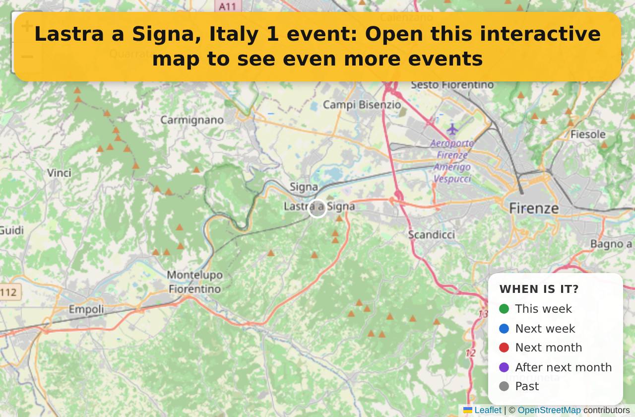 Map of events in Lastra a Signa, Italy on the interactive EVENTULIST map