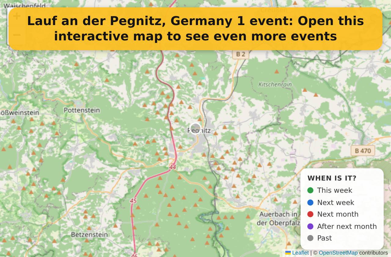 Map of events in Lauf an der Pegnitz, Germany on the interactive EVENTULIST map