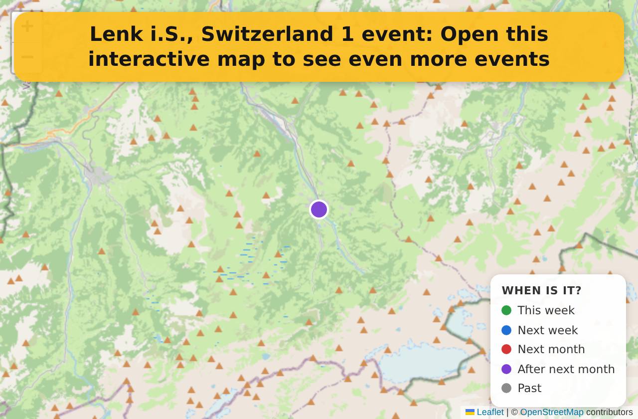 Map of events in Lenk i.S., Switzerland on the interactive EVENTULIST map