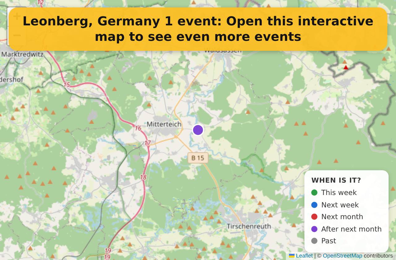 Map of events in Leonberg, Germany on the interactive EVENTULIST map
