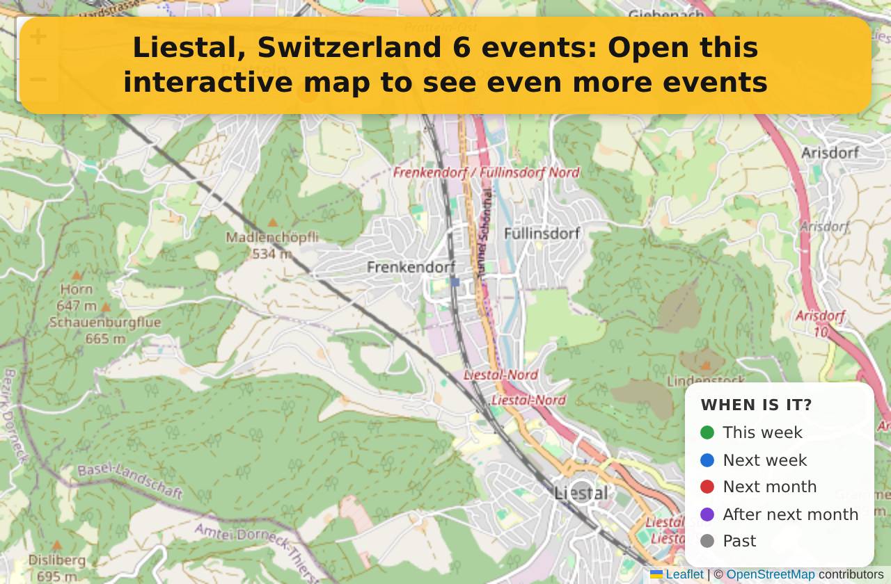 Map of events in Liestal, Switzerland on the interactive EVENTULIST map