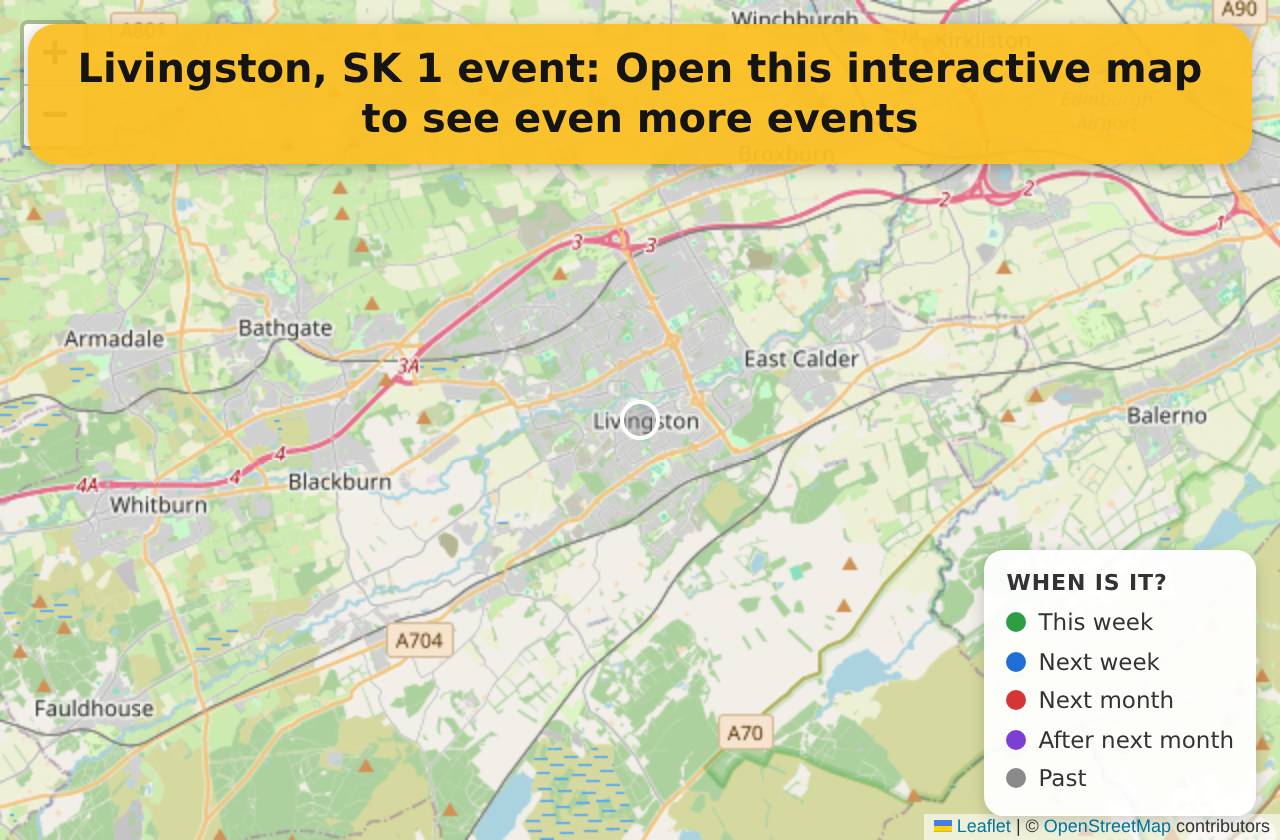 Map of events in Livingston, SK on the interactive EVENTULIST map