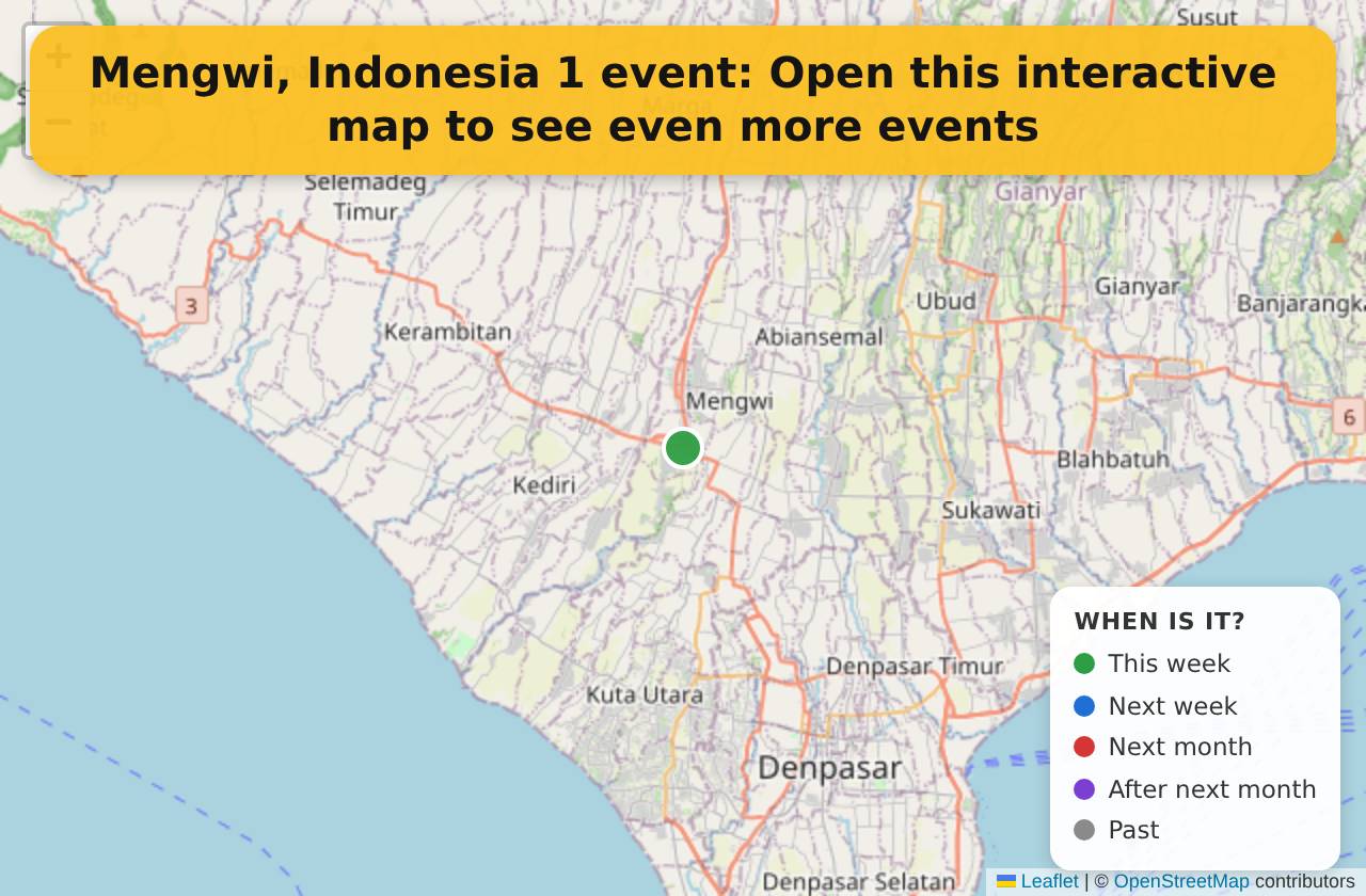 Map of events in Mengwi, Indonesia on the interactive EVENTULIST map