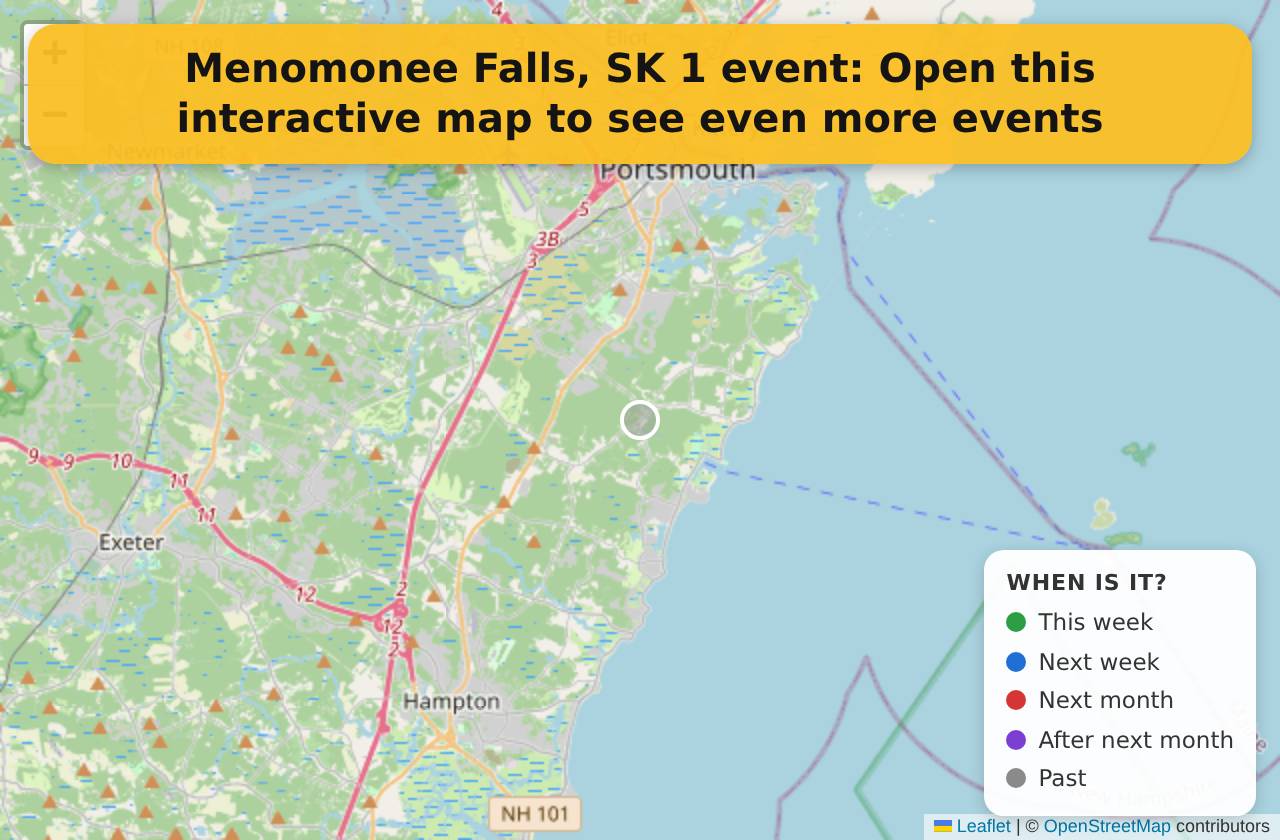 Map of events in Menomonee Falls, SK on the interactive EVENTULIST map