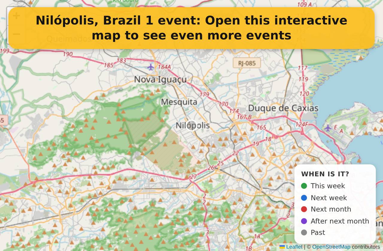 Map of events in Nilópolis, Brazil on the interactive EVENTULIST map
