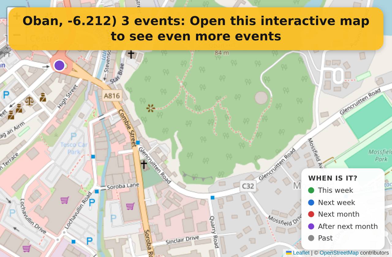 Map of events in Oban, -6.212) on the interactive EVENTULIST map