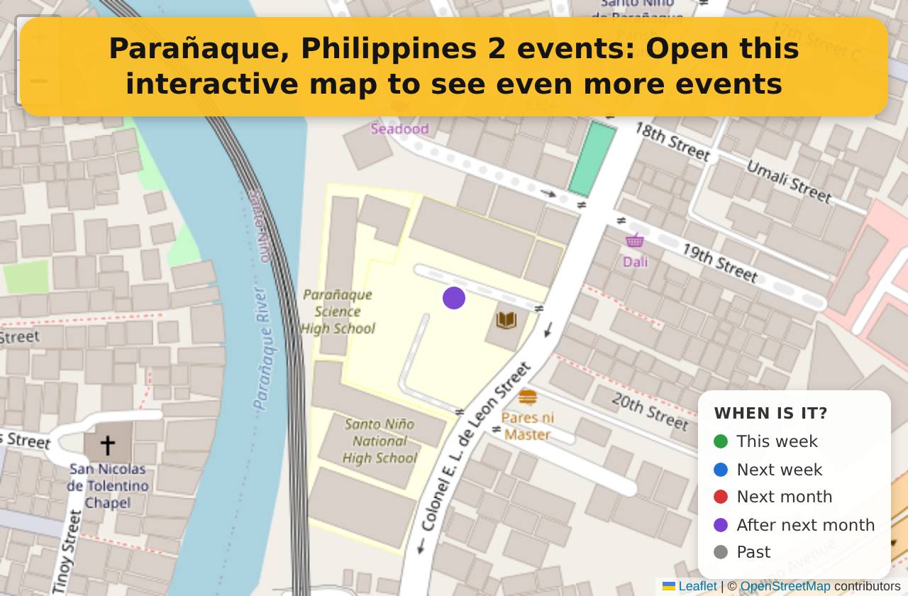 Map of events in Parañaque, Philippines on the interactive EVENTULIST map
