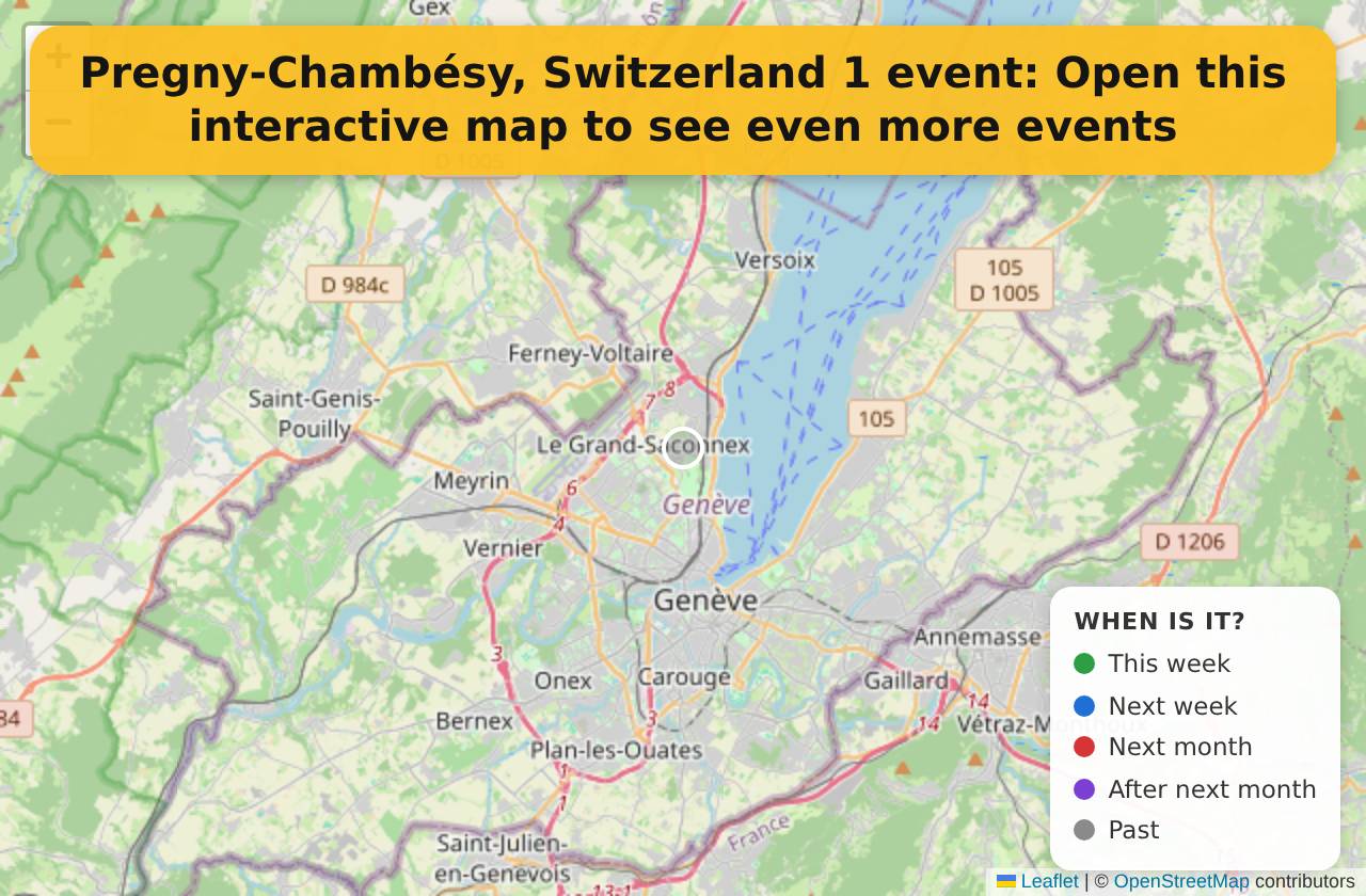 Map of events in Pregny-Chambésy, Switzerland on the interactive EVENTULIST map