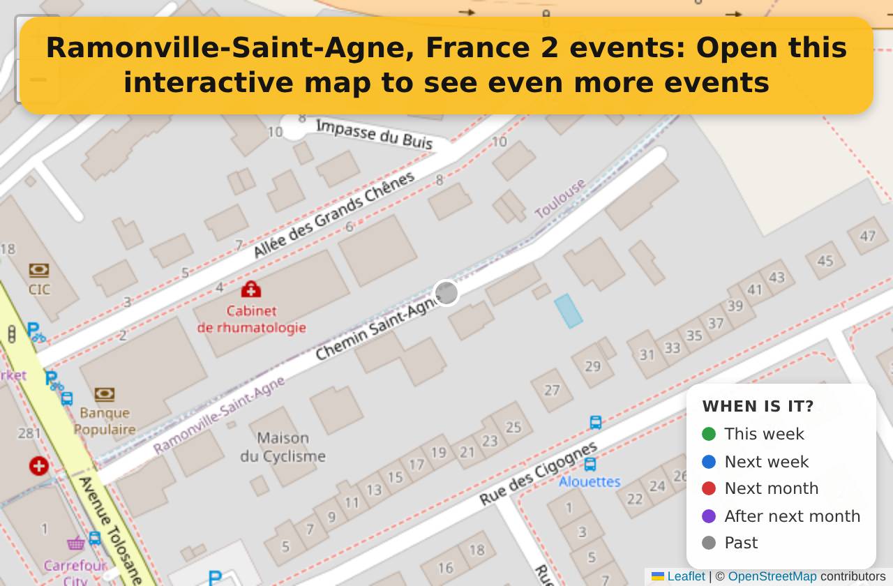Map of events in Ramonville-Saint-Agne, France on the interactive EVENTULIST map