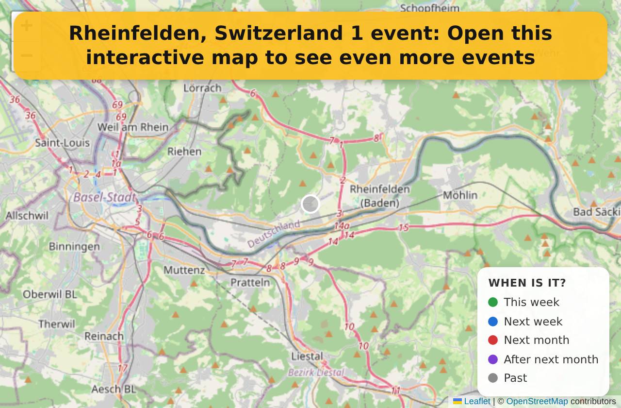Map of events in Rheinfelden, Switzerland on the interactive EVENTULIST map