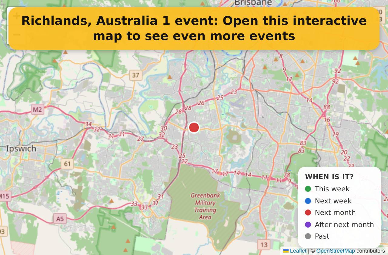 Map of events in Richlands, Australia on the interactive EVENTULIST map