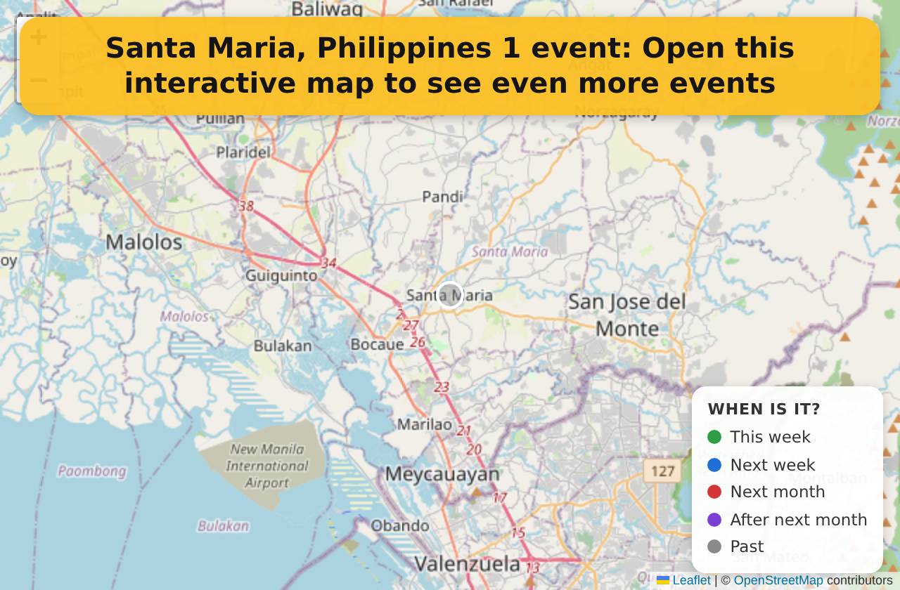Map of events in Santa Maria, Philippines on the interactive EVENTULIST map