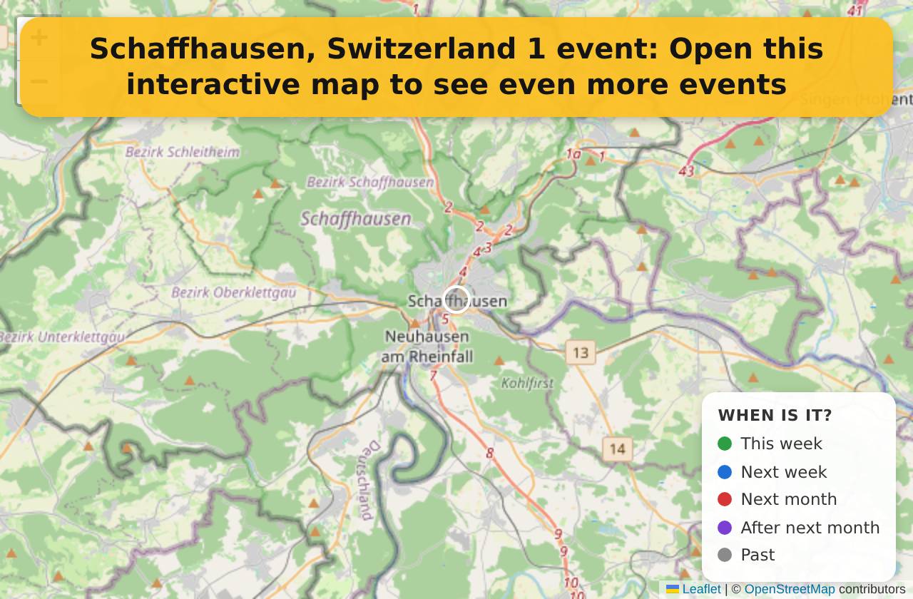 Map of events in Schaffhausen, Switzerland on the interactive EVENTULIST map