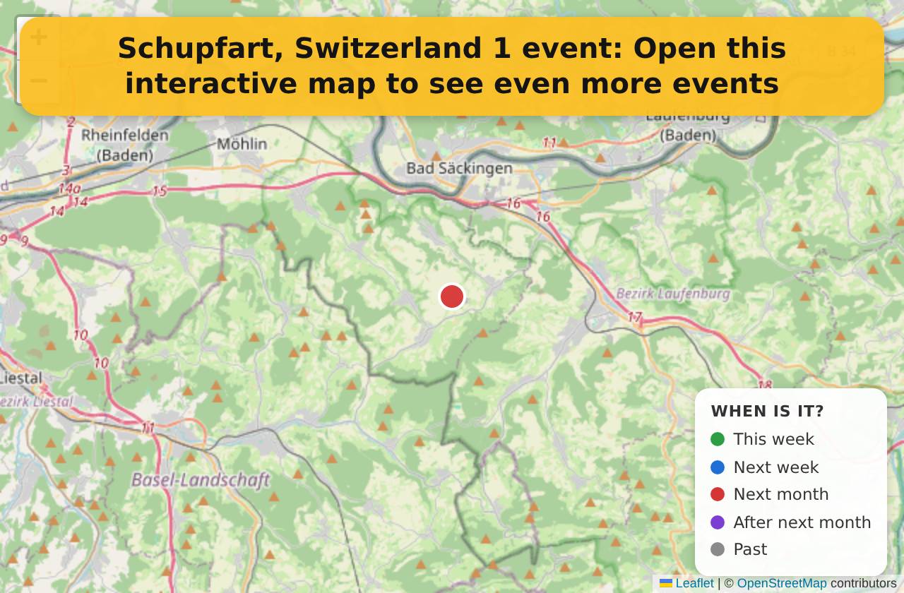 Map of events in Schupfart, Switzerland on the interactive EVENTULIST map
