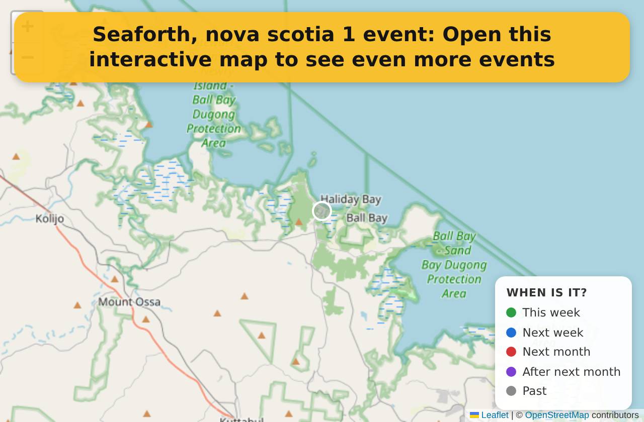 Map of events in Seaforth, nova scotia on the interactive EVENTULIST map