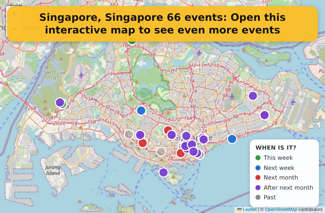 Map of events in Singapore, Singapore on the interactive EVENTULIST map