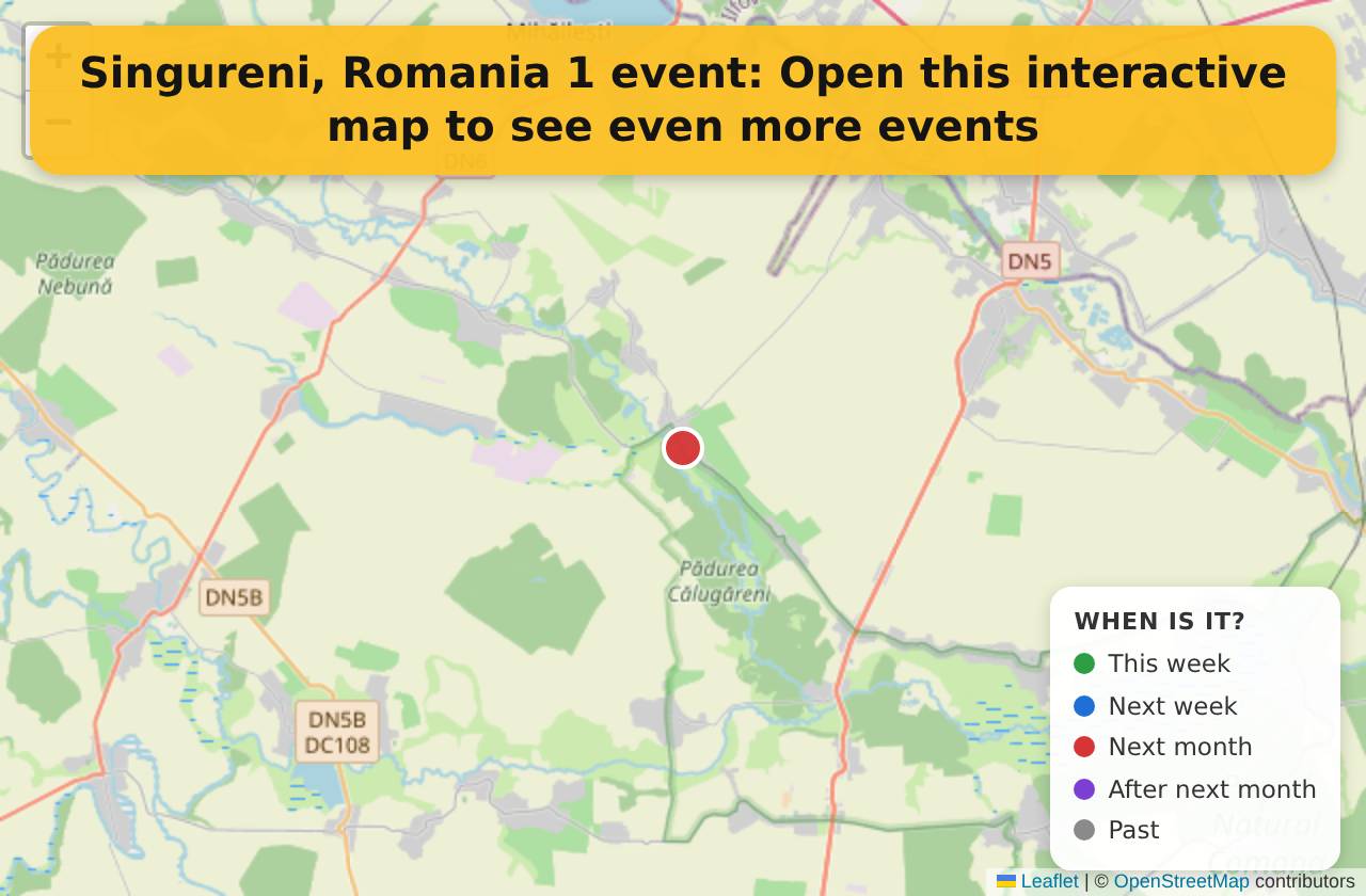 Map of events in Singureni, Romania on the interactive EVENTULIST map