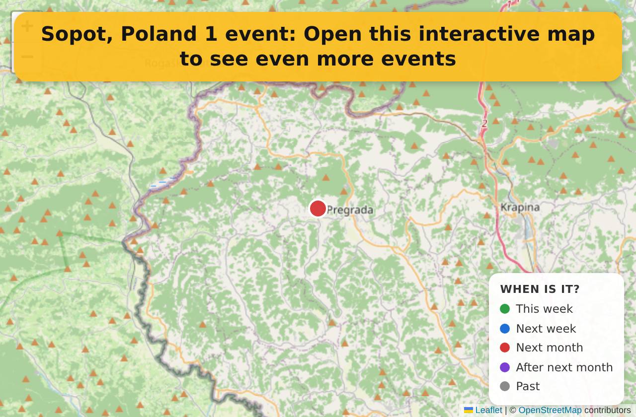 Map of events in Sopot, Poland on the interactive EVENTULIST map