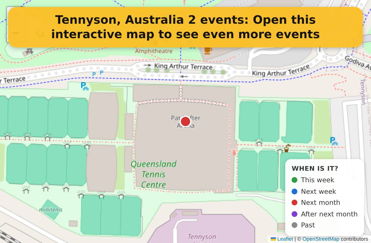 Map of events in Tennyson, Australia on the interactive EVENTULIST map