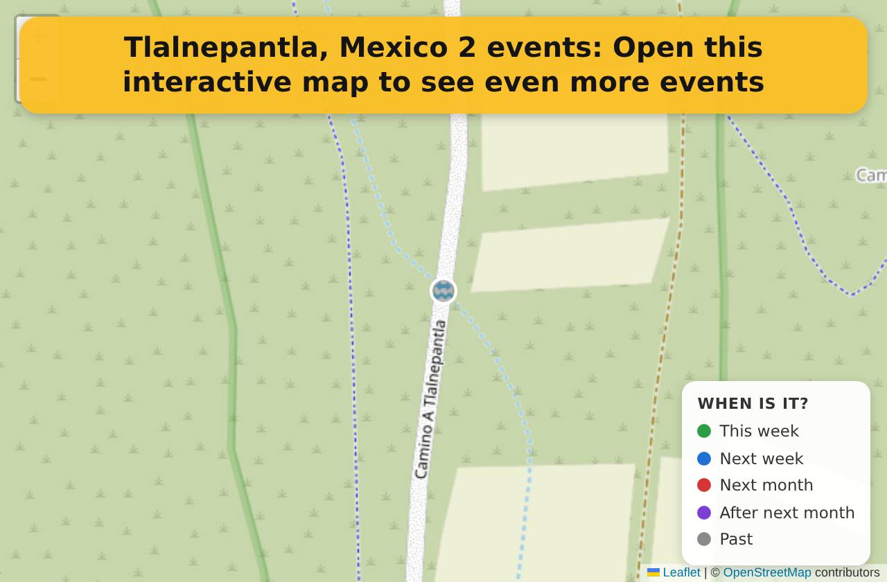 Map of events in Tlalnepantla, Mexico on the interactive EVENTULIST map