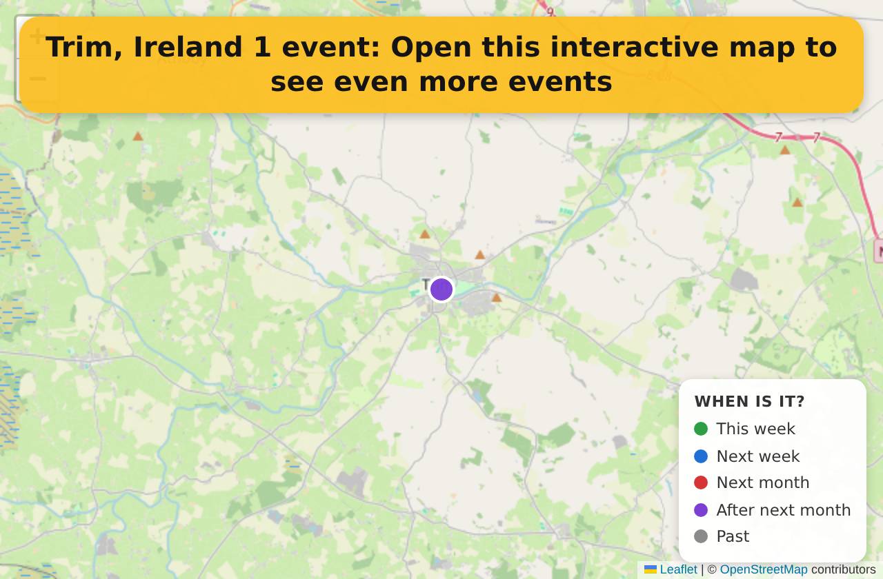 Map of events in Trim, Ireland on the interactive EVENTULIST map