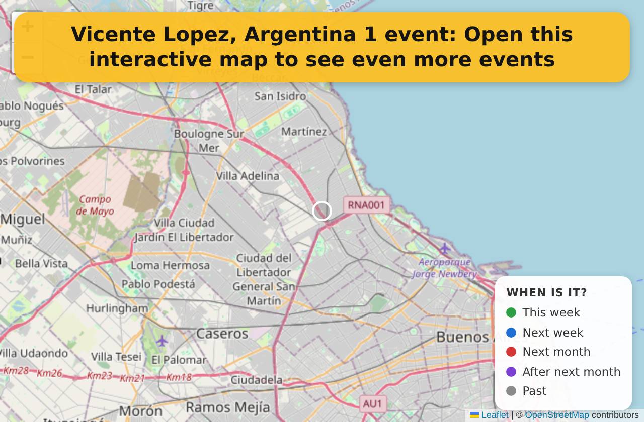 Map of events in Vicente Lopez, Argentina on the interactive EVENTULIST map